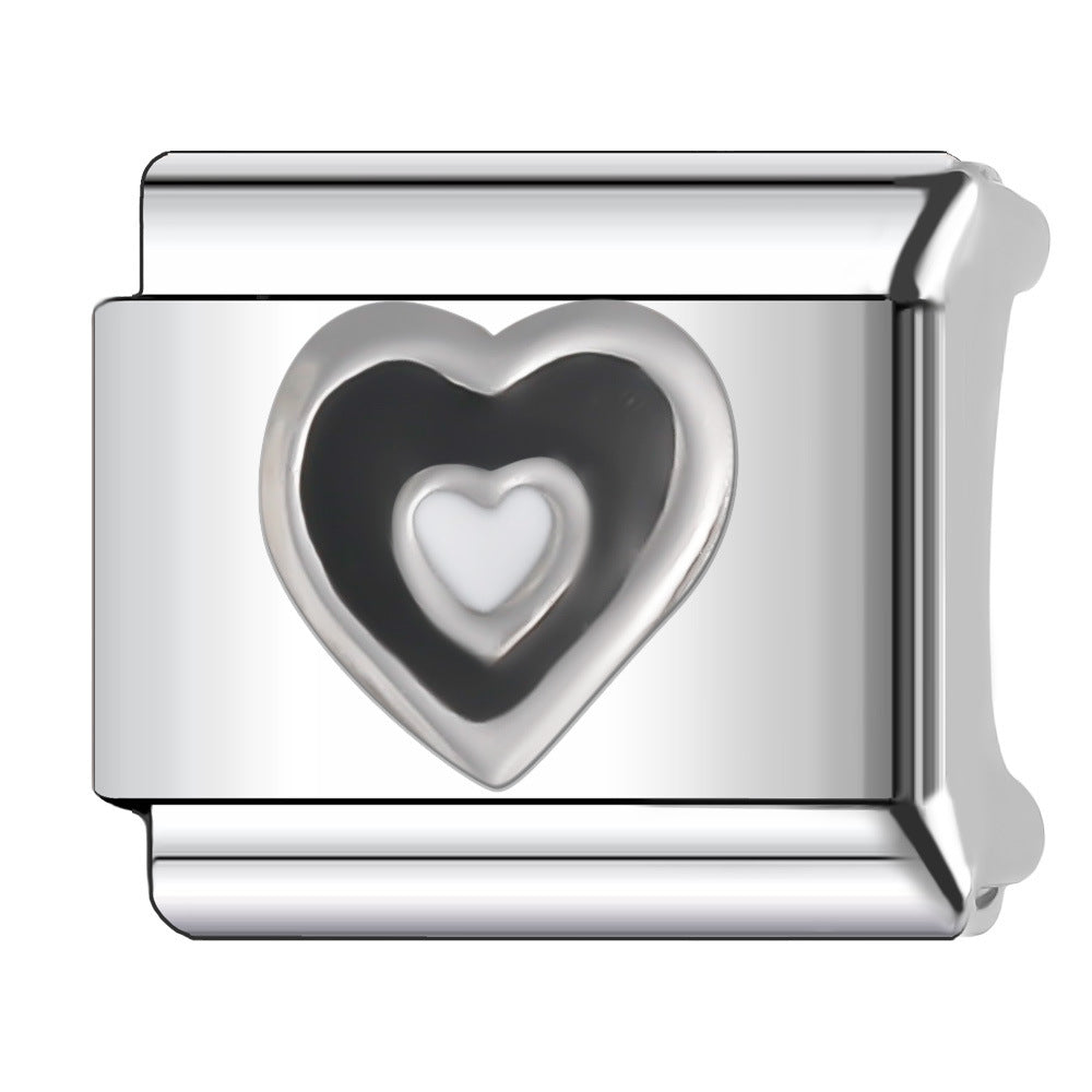 Wholesale Italian Charm Bracelet 9mm DIY Splicing Creative Pattern Stainless Steel Composable Bracelet