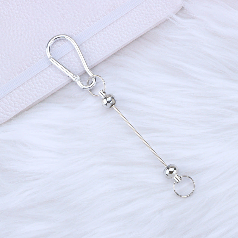 Wholesale 10pcs Beadable Keychains Carabiner D-Shaped Lock Buckle ACC-KC-JinBN001
