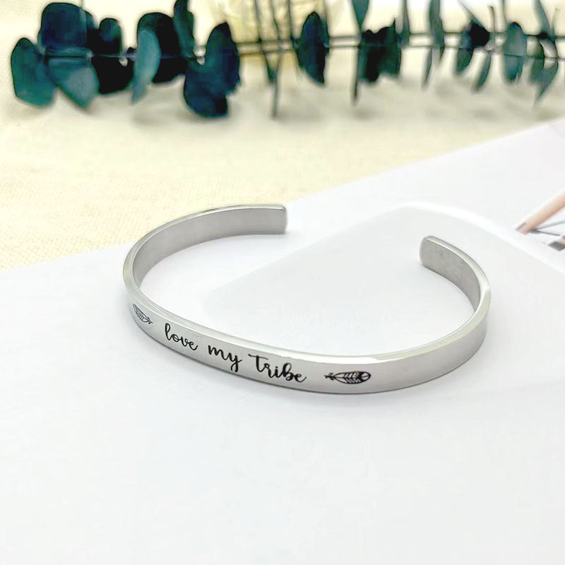 Wholesale Vintage Stainless Steel Bracelets Adjustable Open Bracelet C Bracelet ACC-BT-Yima004