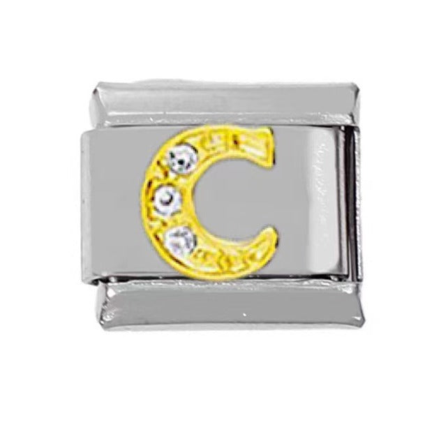 Wholesale 5pcs Italian Charm Bracelet Charm Module Stainless Steel Letter Bracelet 9mm DIY Pattern Free Stitching Detachable Composable Bracelet ACC-BT-DaLiang022