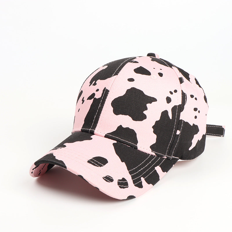 Wholesale Cartoon cow print leopard  baseball cap