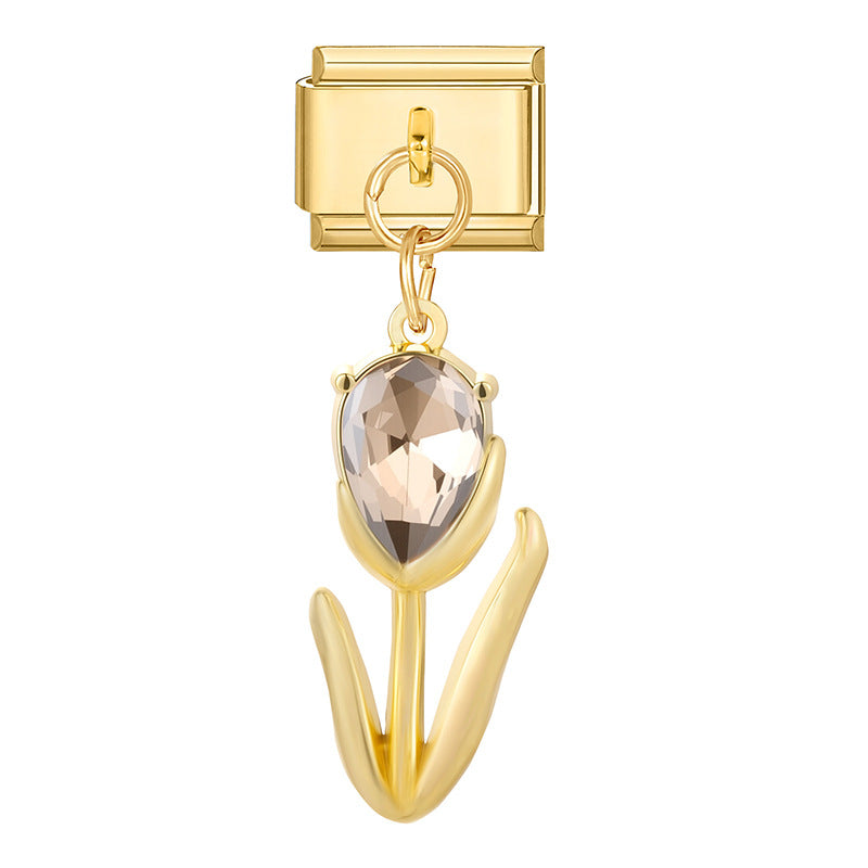 Wholesale Italian Charm Bracelet 9mm DIY Fine Glitter   Creative Stainless Steel Composable Bracelet