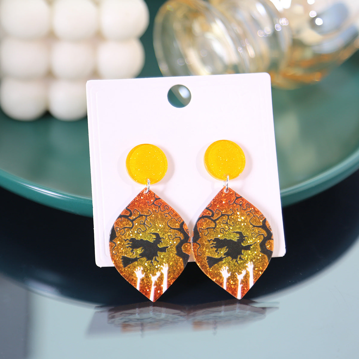 Wholesale Ghost Halloween Acrylic Earrings ACC-ES-MDD034