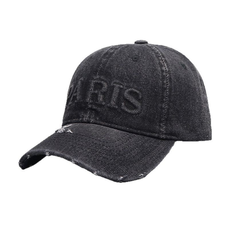 Wholesale Letter retro distressed denim baseball cap hat