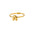 Wholesale stainless steel plated 18k real gold 26 English letter ring