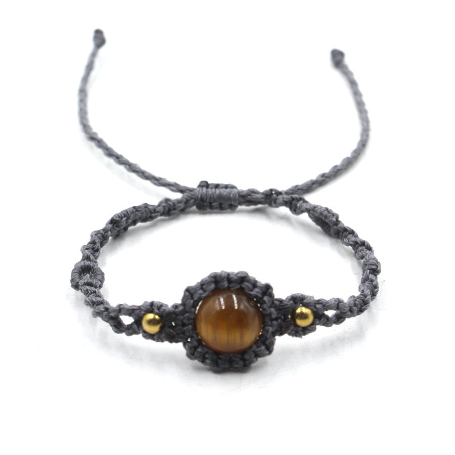 Wholesale Handmade Amethyst Crystal Bead Bracelet Ethnic Style Jewelry Accessory Boutique Resale