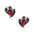 Wholesale Black Crow Red Love Heart Rings Necklaces Earrings