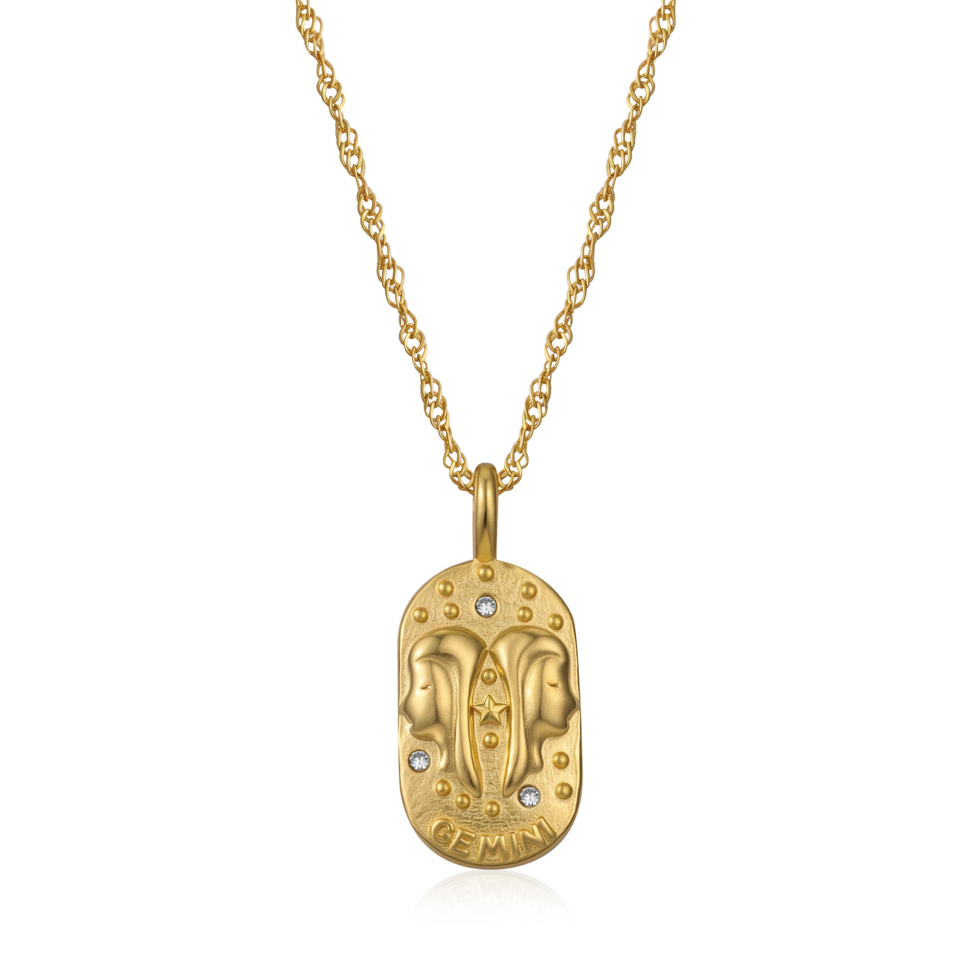 Wholesale Stainless Steel Crushed Ice Zodiac Pendant Necklace for Women Fashion Accessory