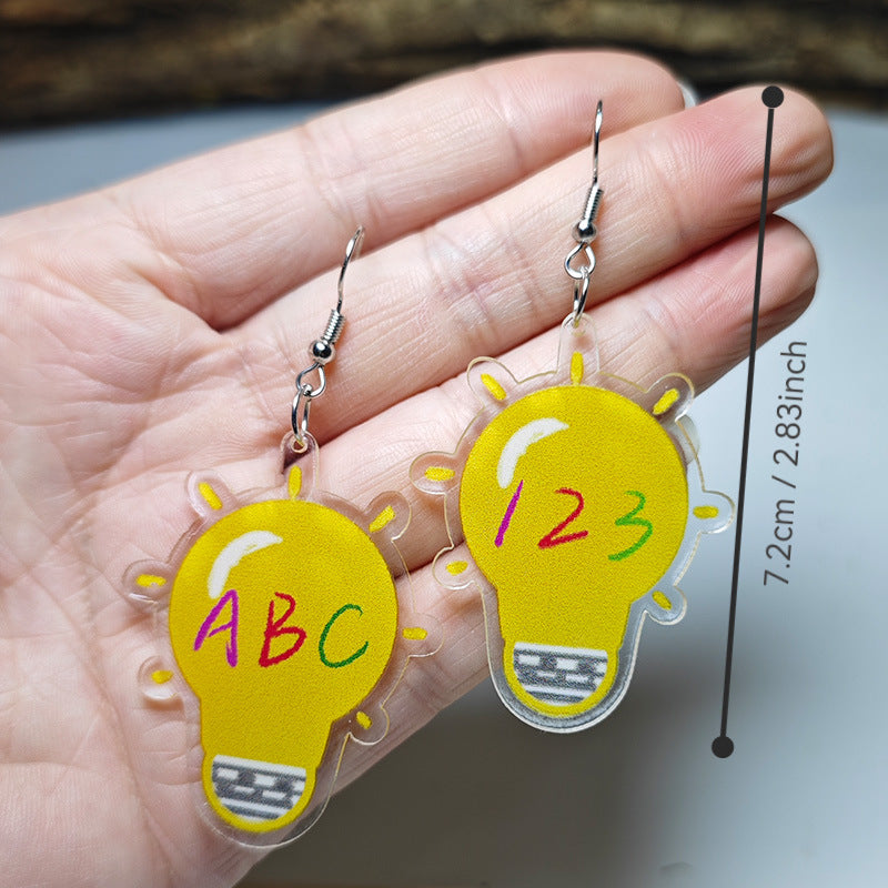 Wholesale Glowing light bulb earrings