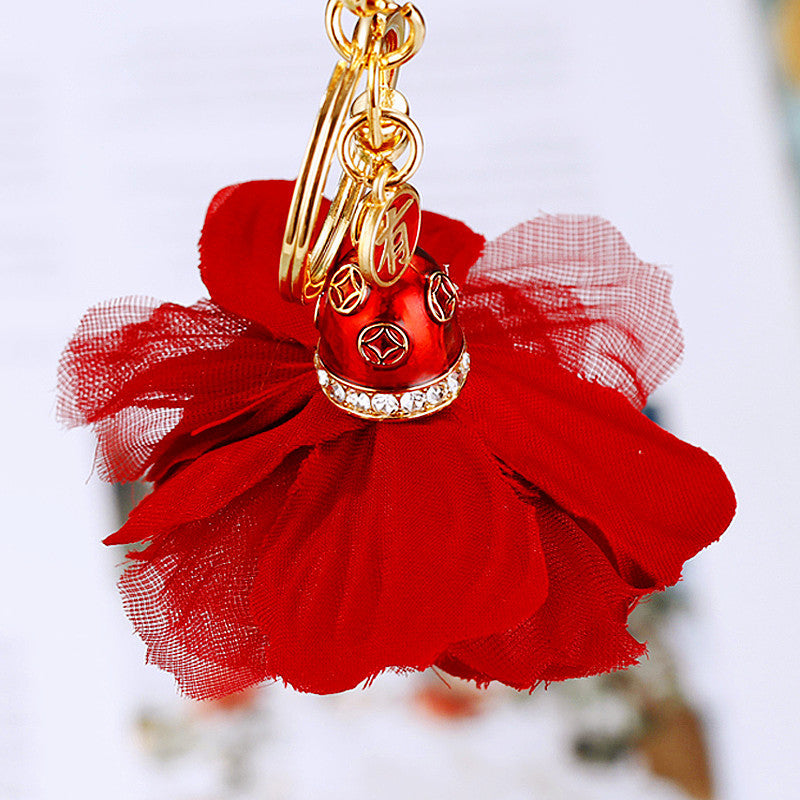 Wholesale Flower Zinc Alloy Keychain ACC-KC-RuiYuan001
