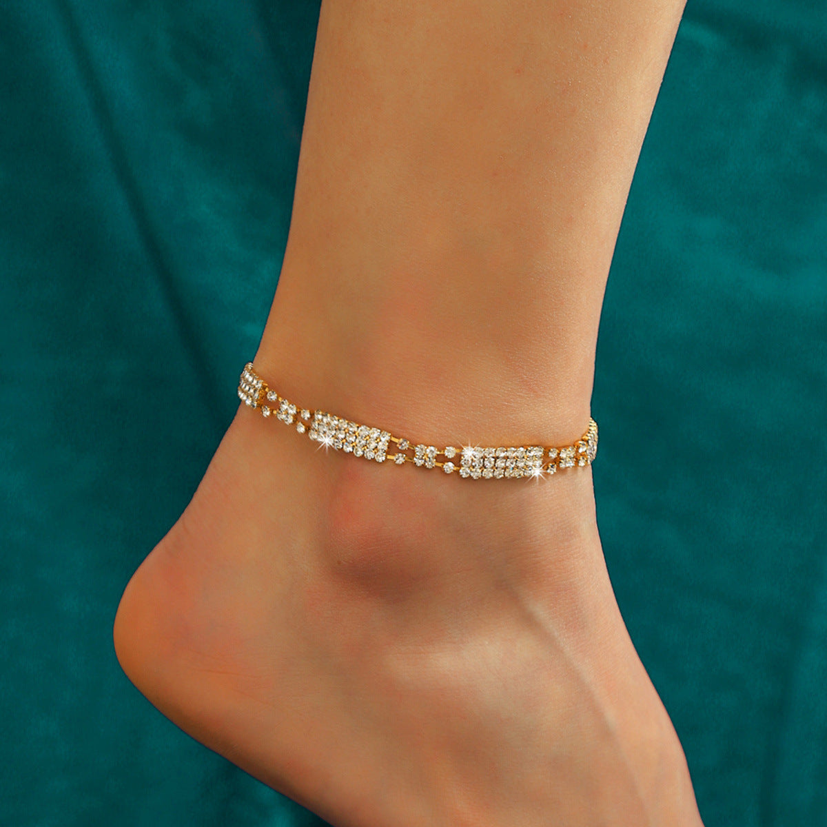 Wholesale full diamond luxury anklet