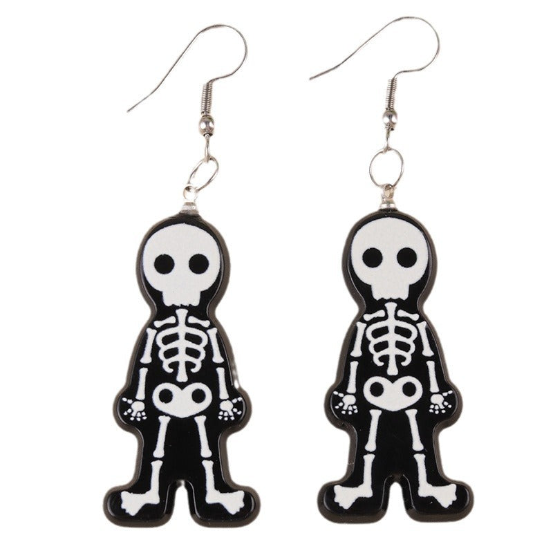 Wholesale  Halloween Earrings Horror Spider Ghost Acrylic Earrings