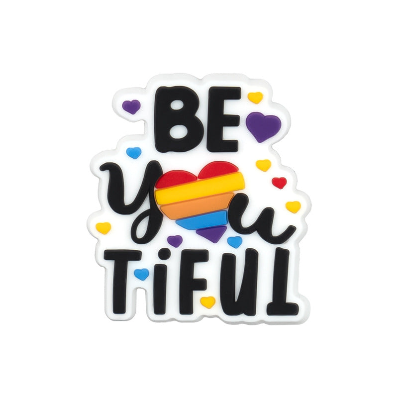 Wholesale 100pcs Random Rainbow Shoes Accessories Shoes Charms