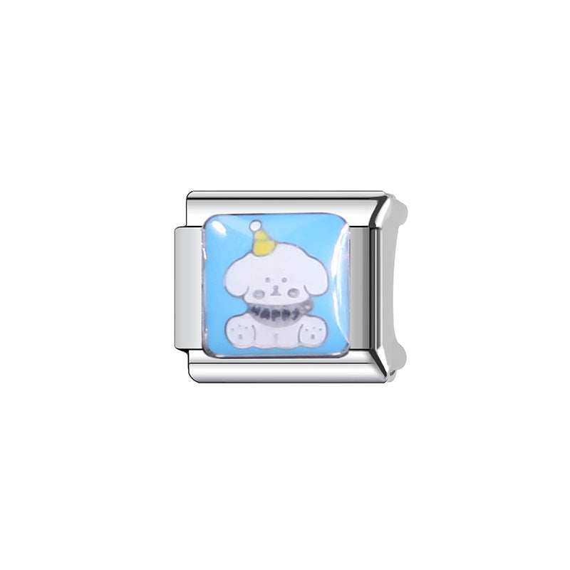 Wholesale Italian Charm Bracelet 9mm DIY Splicing Cute Creative Stainless Steel Composable Bracelet