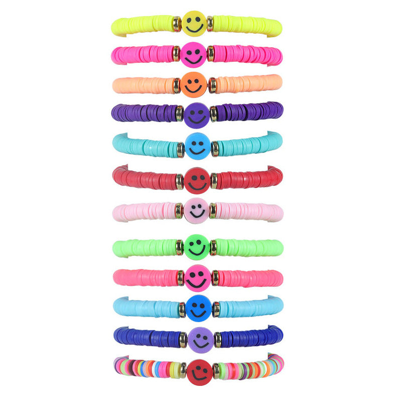 Wholesale polymer clay letter bracelet friendship CHEER bracelet youth group cheerleading bracelet ACC-BT-YiYe011