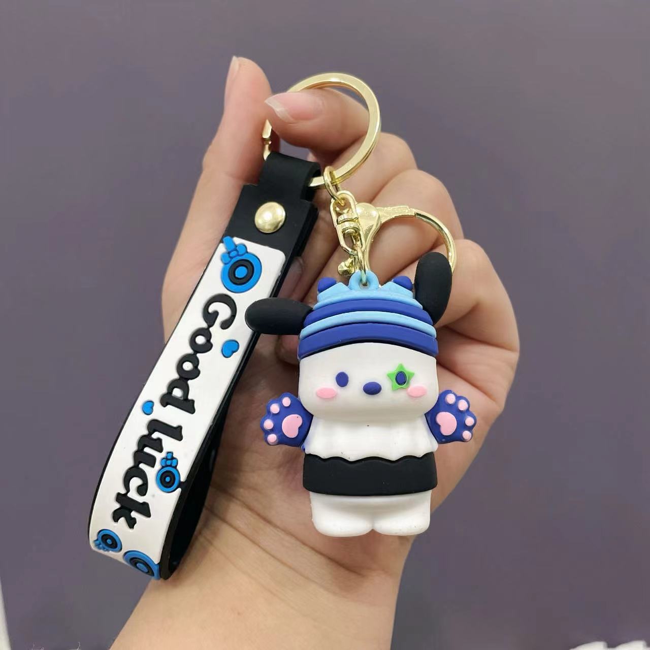 Wholesale Cartoon Cute Silicone Keychain ACCVIP-KC-Qichu005