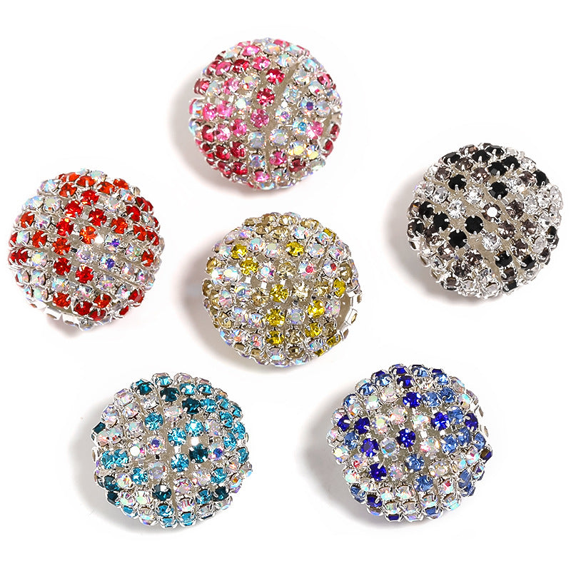 Wholesale of 5 Pieces/pack of Acrylic Colored 17mm Diamond Balls DIY Beads ACC-BDS-BLG005