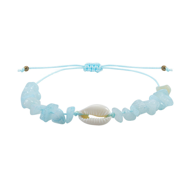 Wholesale gravel shell bracelet Opal amethyst stone bracelet