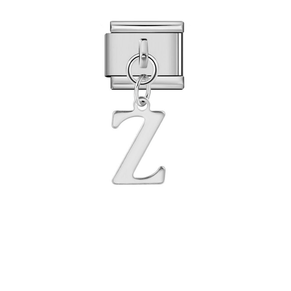 Wholesale Italian Charm Bracelet 9mm DIY Silver Simple Letter  Creative Stainless Steel Composable Bracelet