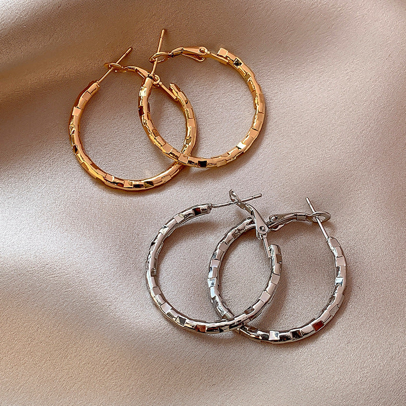 Wholesale  Silver Hoop Earrings  Versatile Earrings