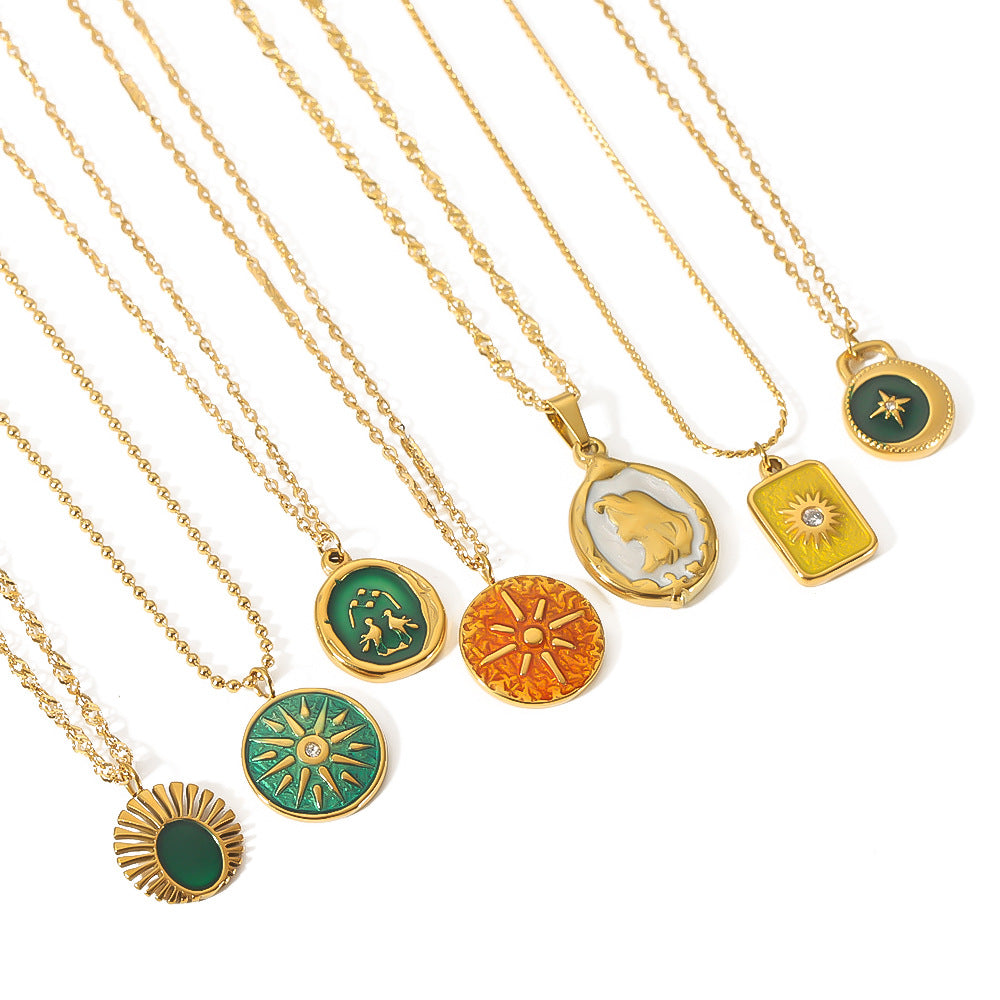 Wholesale Stainless Steel Water Drop Oil Necklace