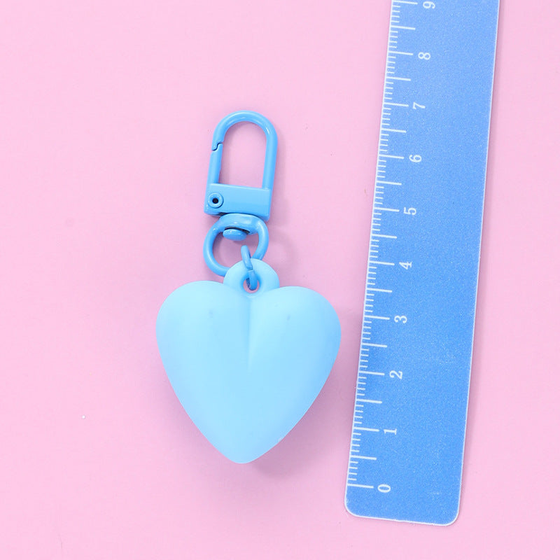 Wholesale Candy Color Heart Shaped Acrylic Keychain ACC-KC-HuiMei003