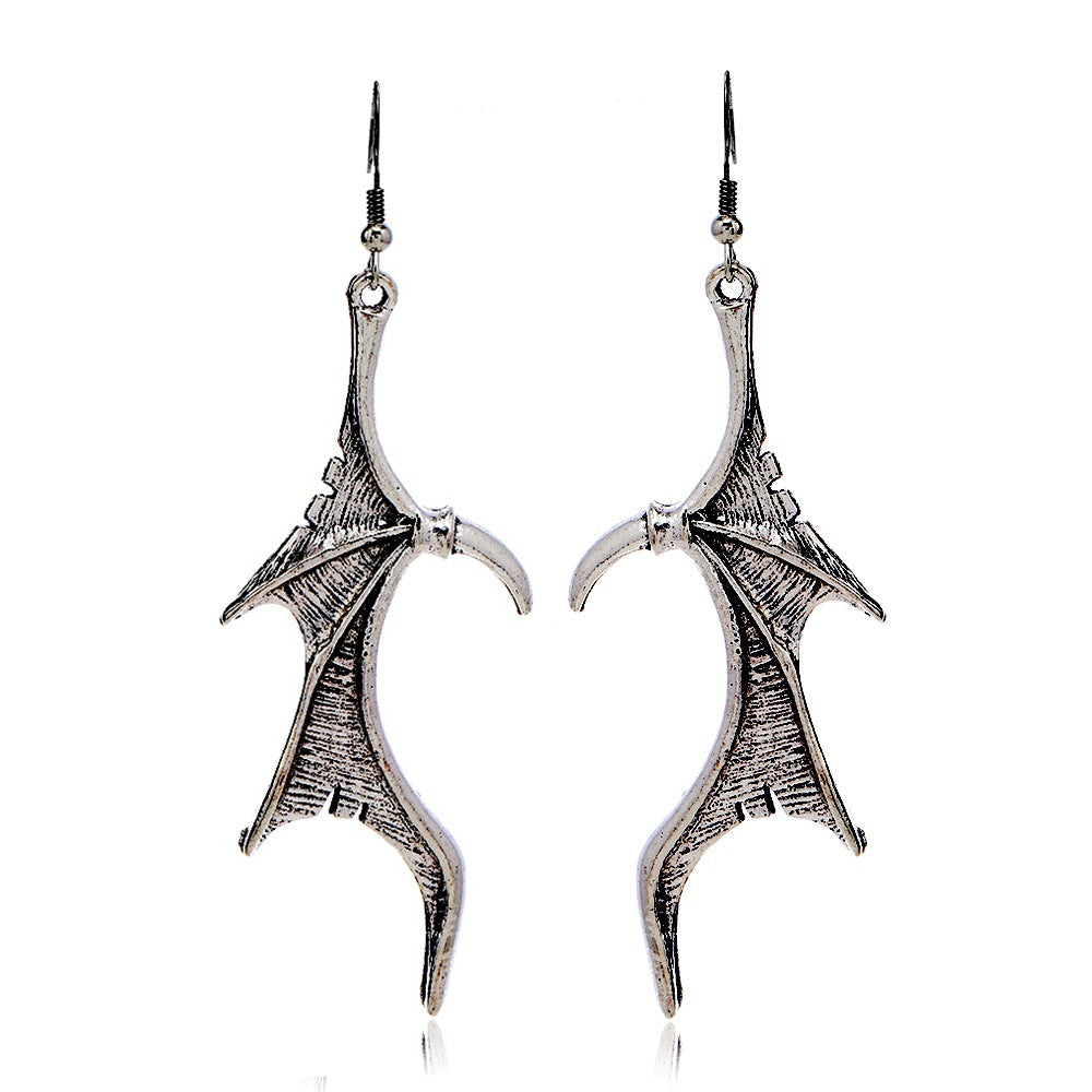 Wholesale Gothic  Earrings Bat Devil Wings Design Trendy Jewelry Accessory for Women