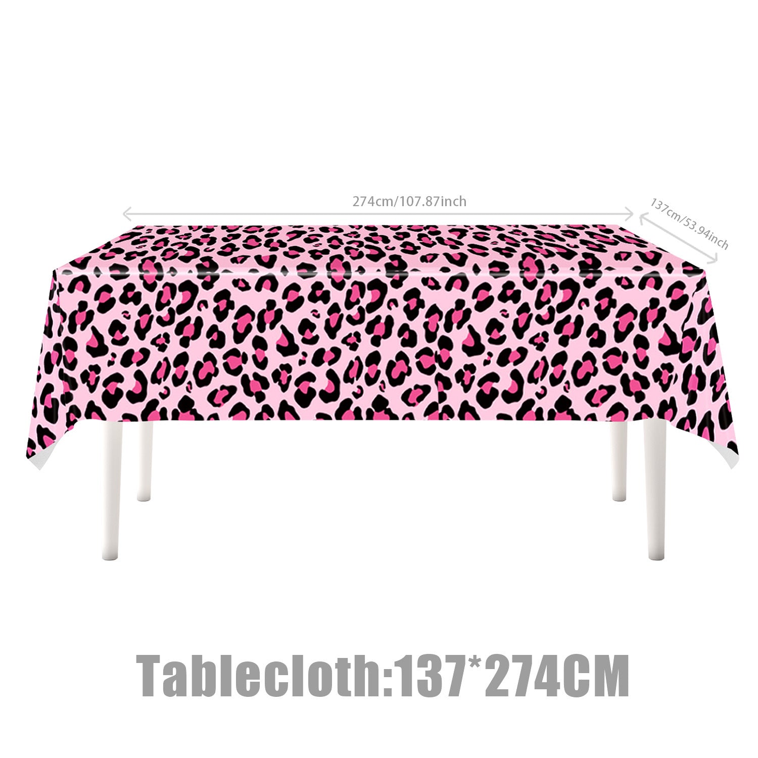 Wholesale Pink leopard theme birthday party tableware arrangement disposable paper towels and cups