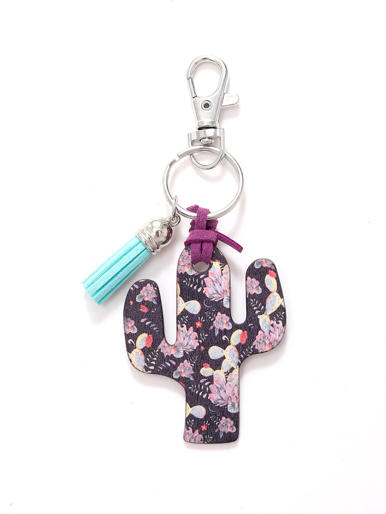 Wholesale Wooden Cactus Leopard Print Keychain ACC-KC-YTian030
