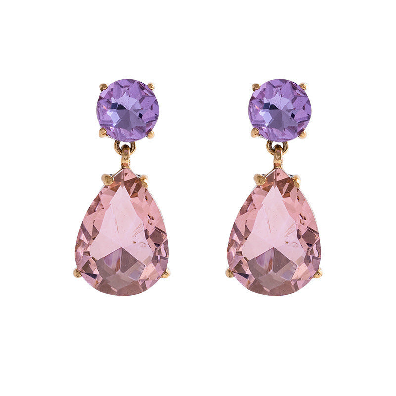 Wholesale drop-shaped diamond earrings