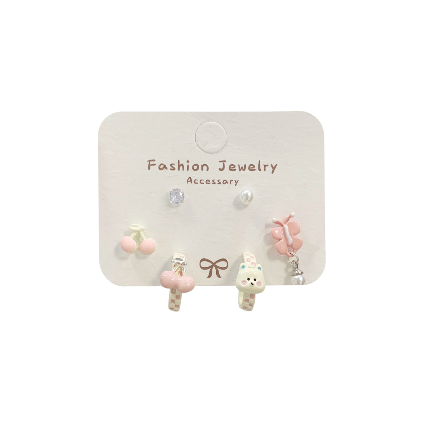 Wholesale Cute West Highland cartoon earrings with silver needle design  bear and horse all-match earrings