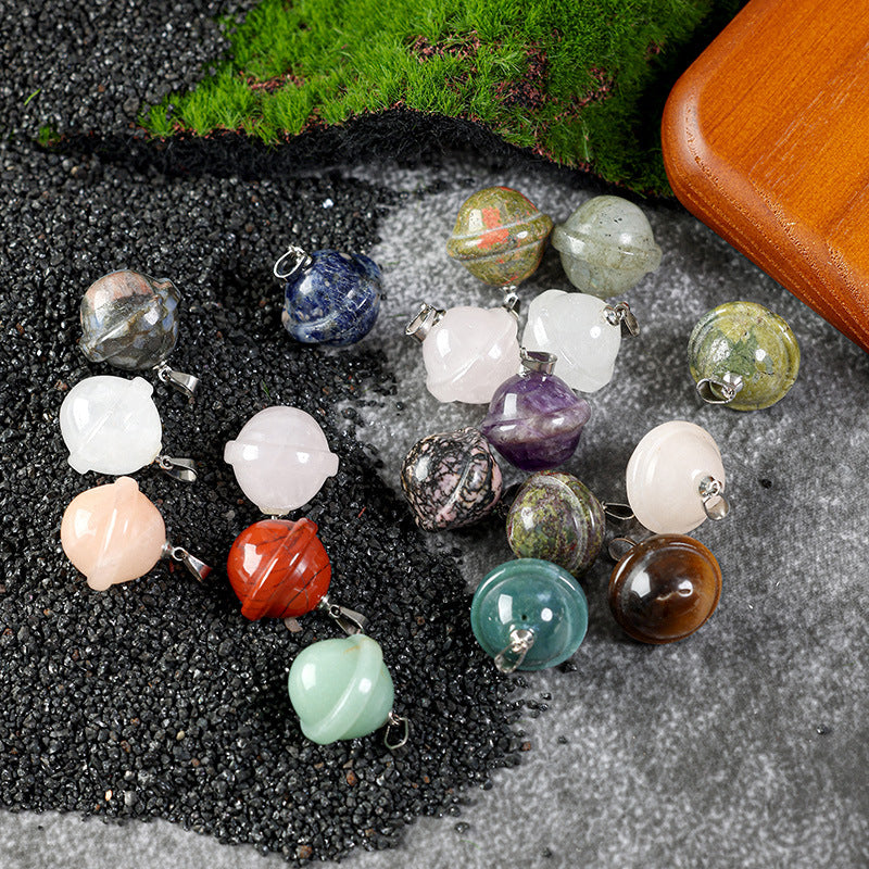 Wholesale  Galaxy Planet Three-dimensional  Stone Necklace  Pendant