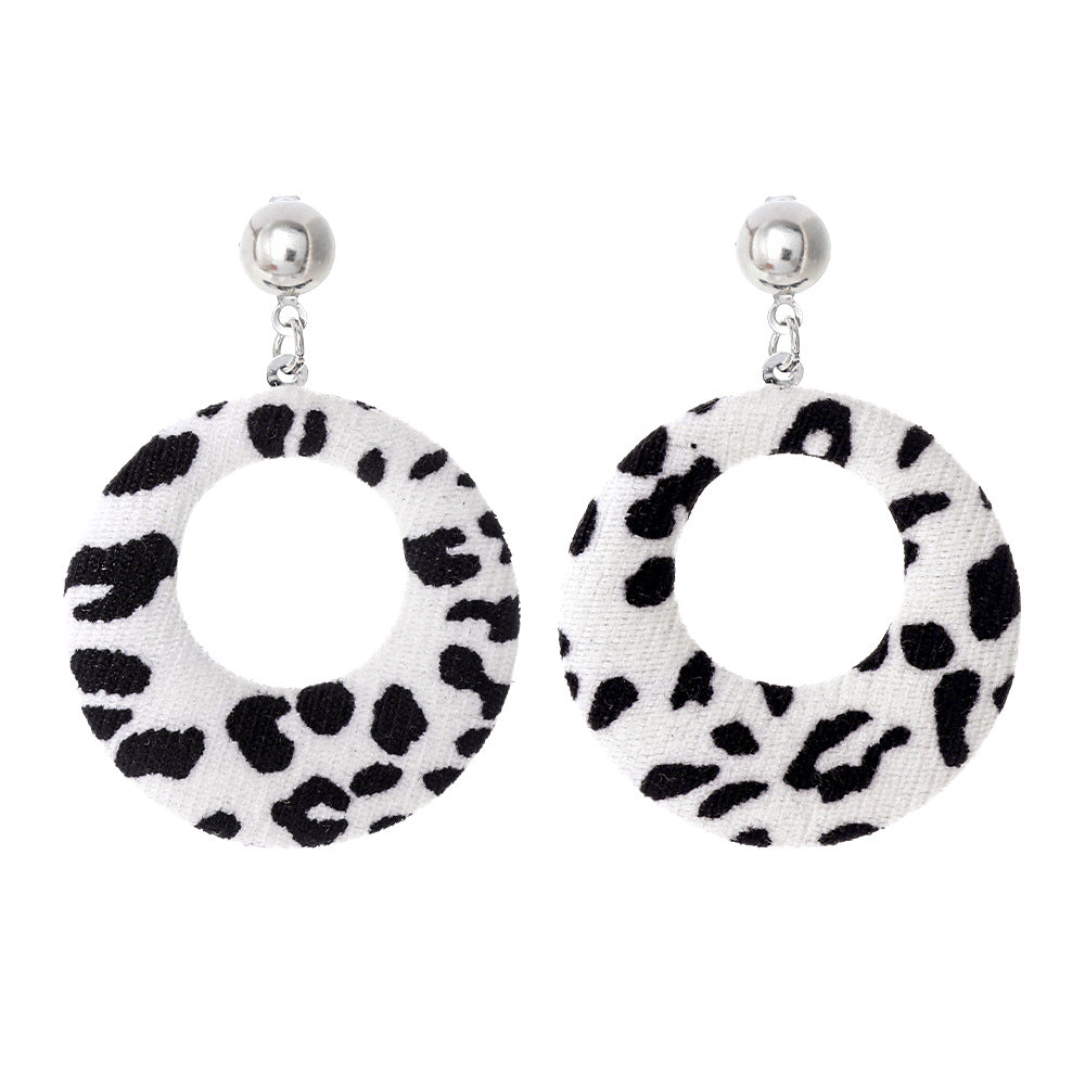 Wholesale Houndstooth Geometric Drop Earrings - Retro Fashion Accessory for Party Wear
