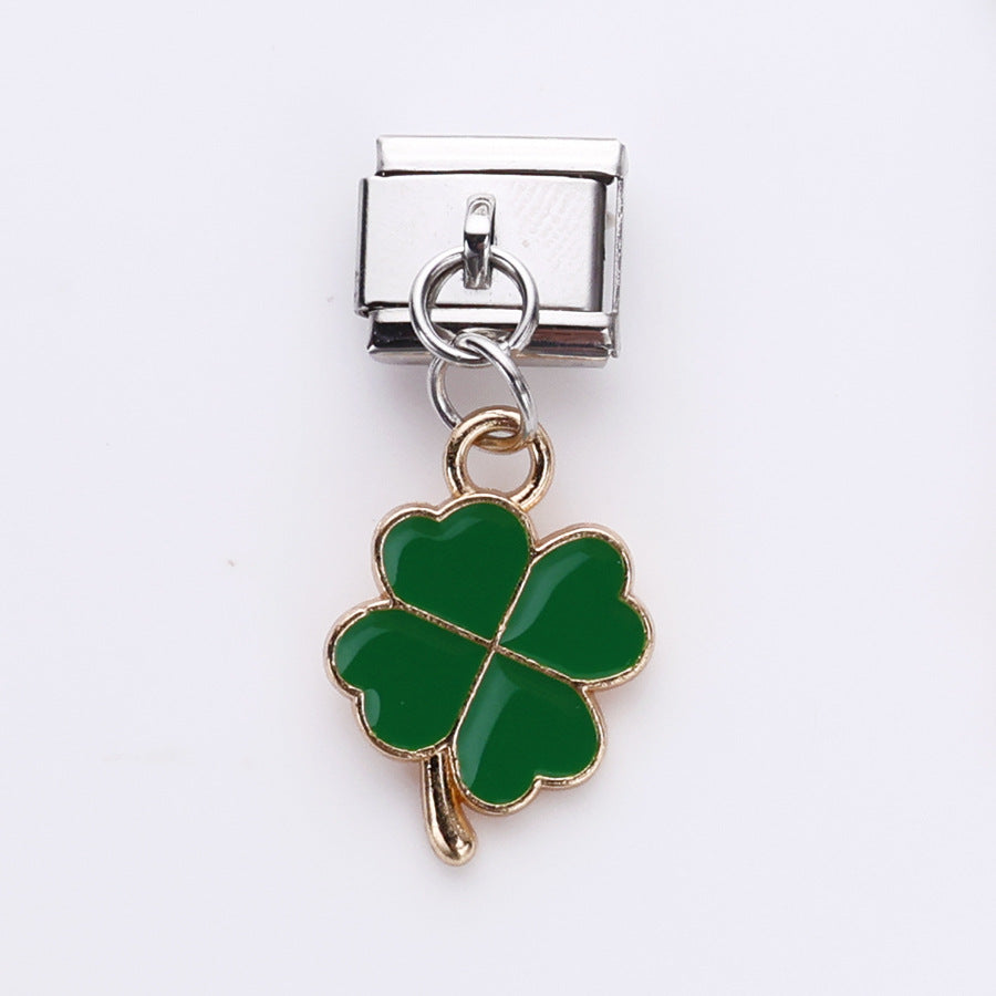 Wholesale 10pcs Italian Charm Bracelet 9mm DIY Splicing Devil Eye Stainless Steel Composable Bracelet