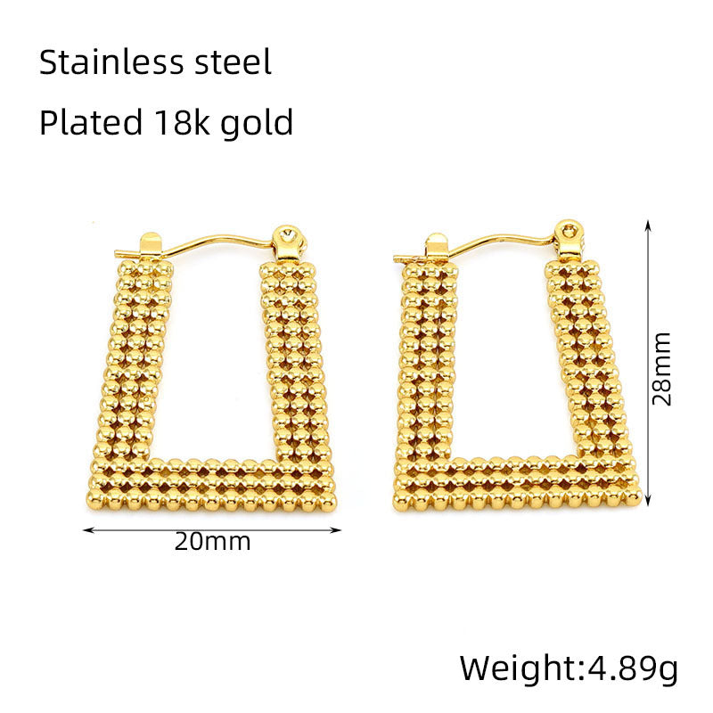 Wholesale Stainless Steel earrings  electroplating 18K  earrings
