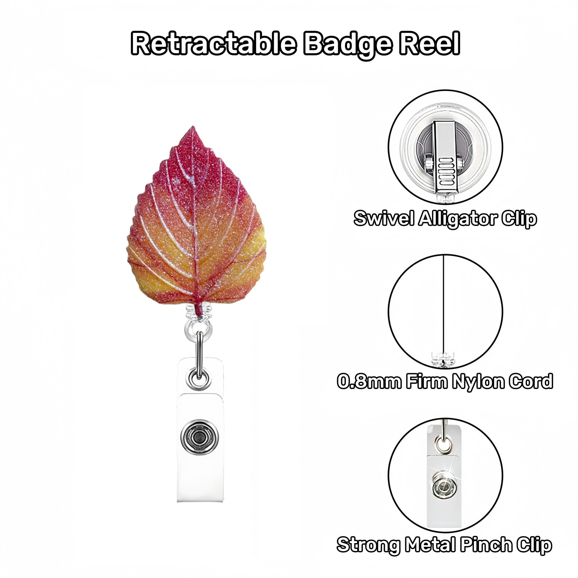 Wholesale DIY Glow-in-the-Dark Maple Leaf  Badge Reels