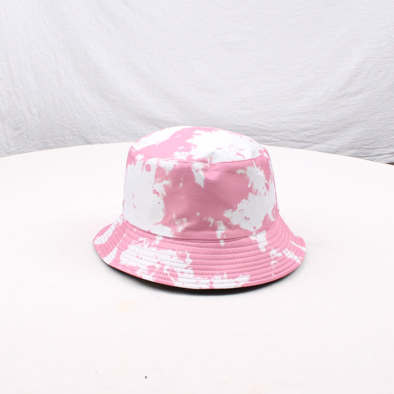 Wholesale Double-sided tie-dyed fisherman hat  3D color printing  hat