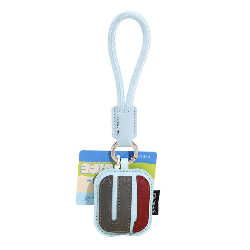 Wholesale Trendy 26 Letter PU Leather Keychain Pendant Graduation Gift Car Key Accessory