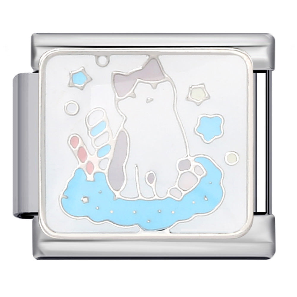 Wholesale Italian Charm Bracelet 9mm DIY Splicing Cute Creative Stainless Steel Composable Bracelet