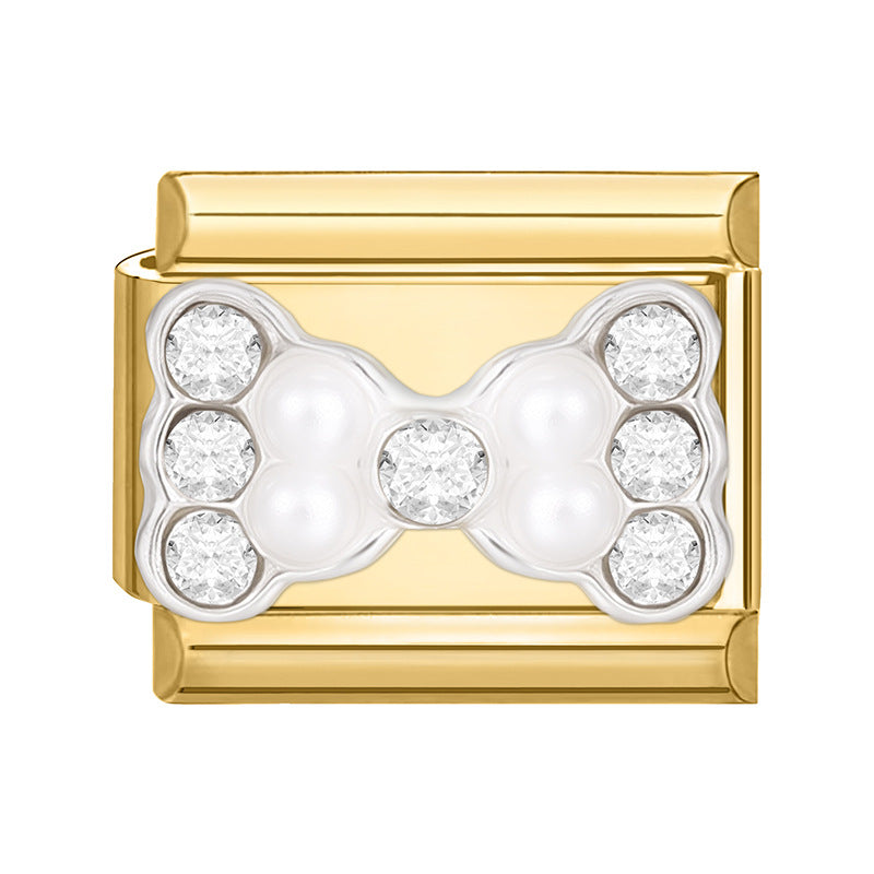 Wholesale Italian Charm Bracelet 9mm DIY Gold Base Colorful  Stainless Steel Composable Bracelet