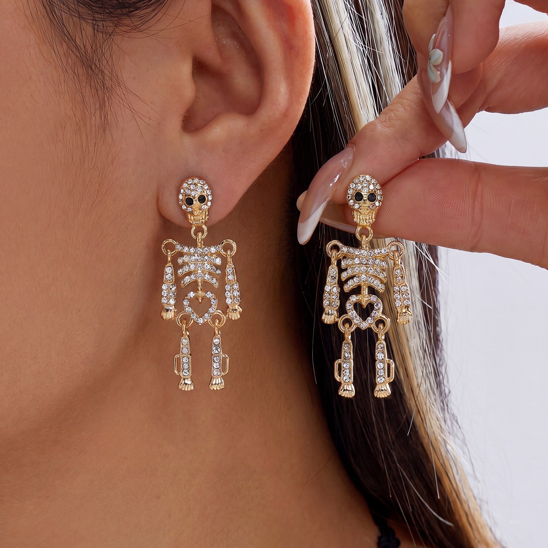 Wholesale  Skull Earrings Fashion Jewelry Accessory for Gift Boutique Resale