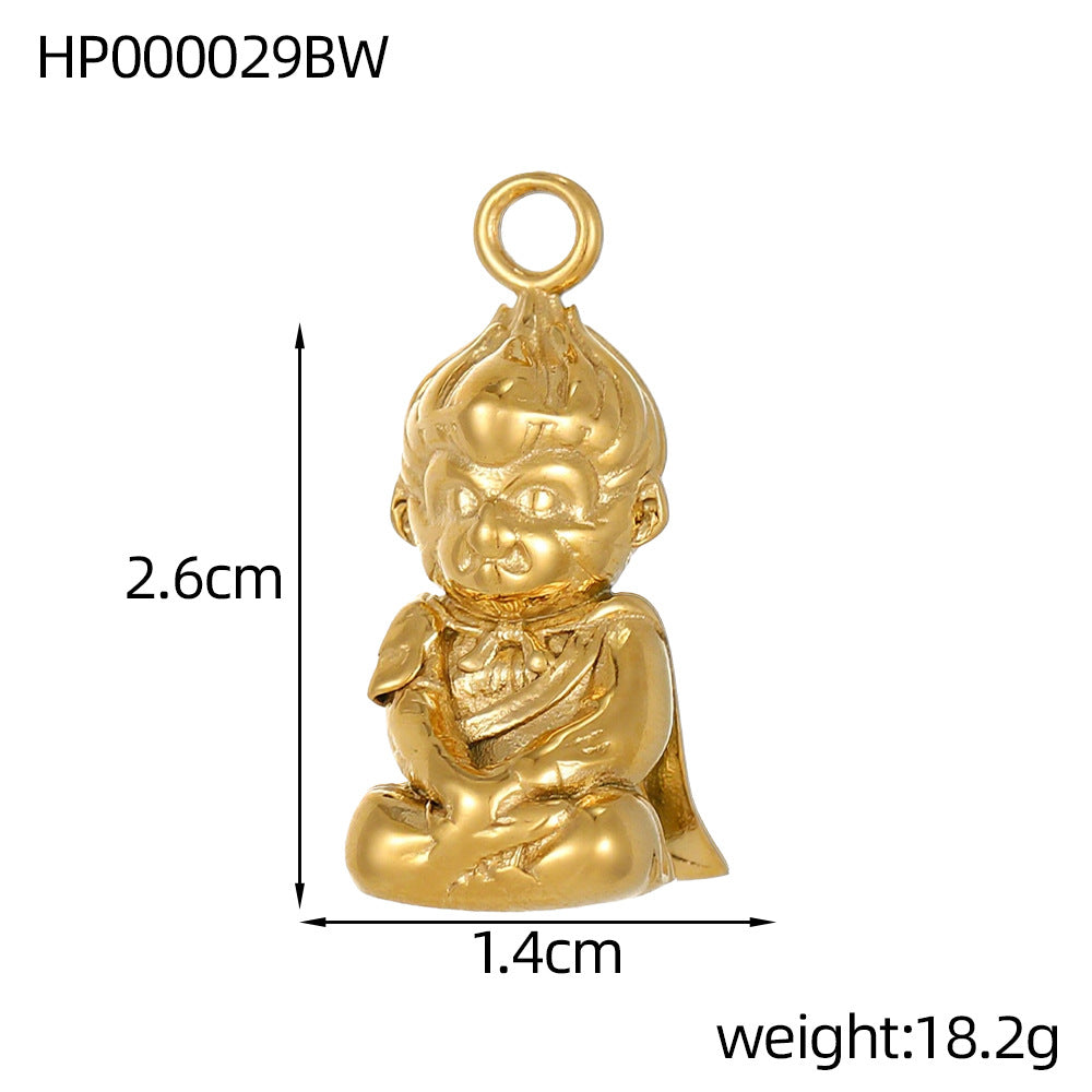 Wholesale Stainless steel three-dimensional pendant