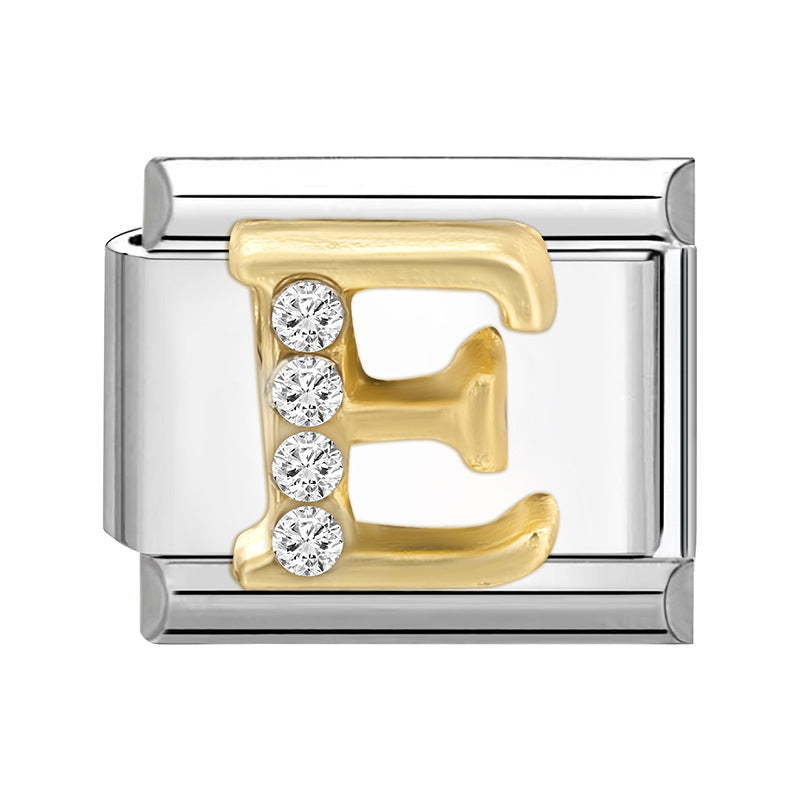 Wholesale 9mm Italian Charm Starter Bracelets DIY Letter Series Stainless Steel Composable Bracelet