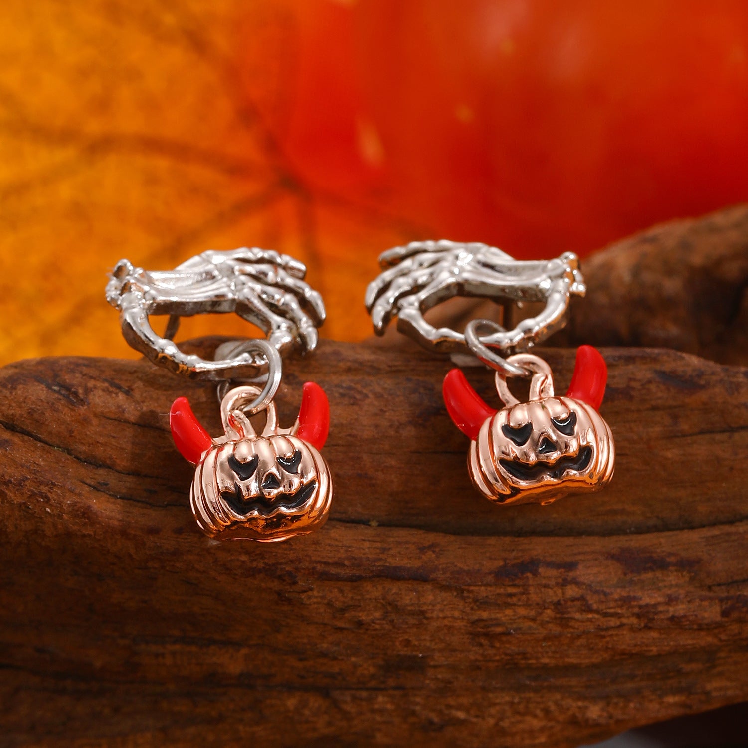 Wholesale  Ghost Hand Pumpkin Skull Earrings Alloy Electroplated Trendy Jewelry Accessory for Women Party Wear