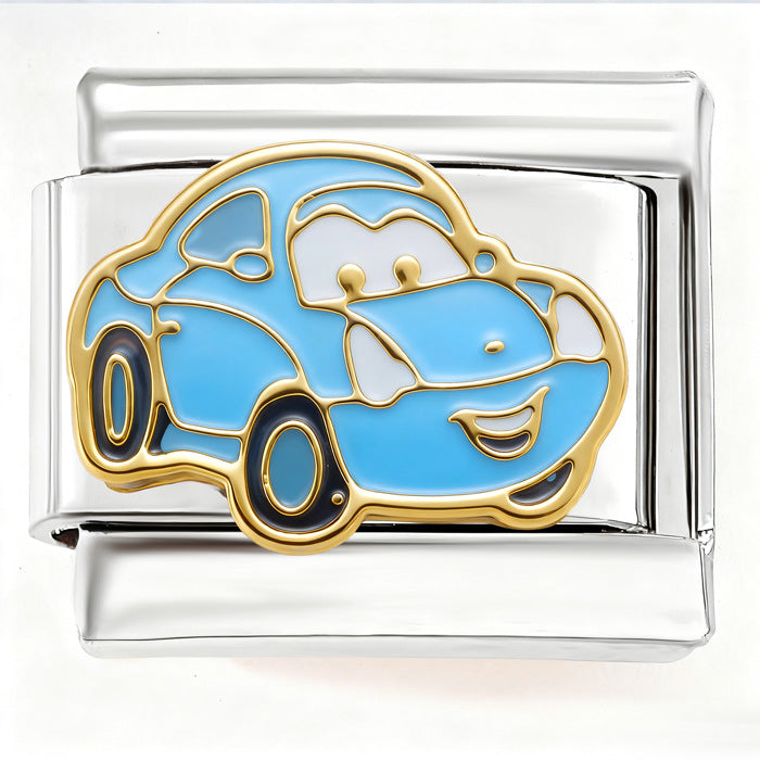 Wholesale  Italian Charm Bracelet 9mm DIY Cartoon Cowboy Creative Stainless Steel Composable Bracelet