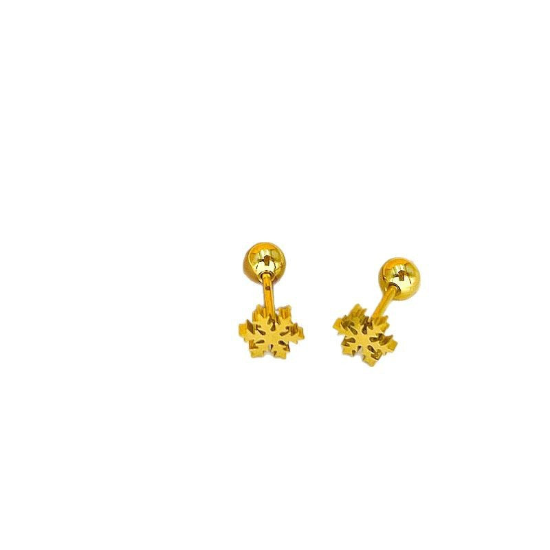 Wholesale Titanium Steel Stylish Heart  Star Screw-Back Cartilage Stud