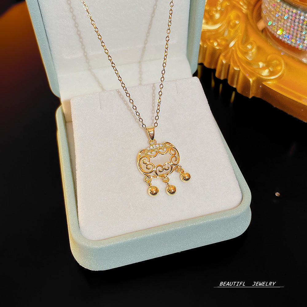 Wholesale Micropaved Zirconia Clavicle Chain Titanium Steel Necklaces Choker Necklace ACC-NE-Xiyue005