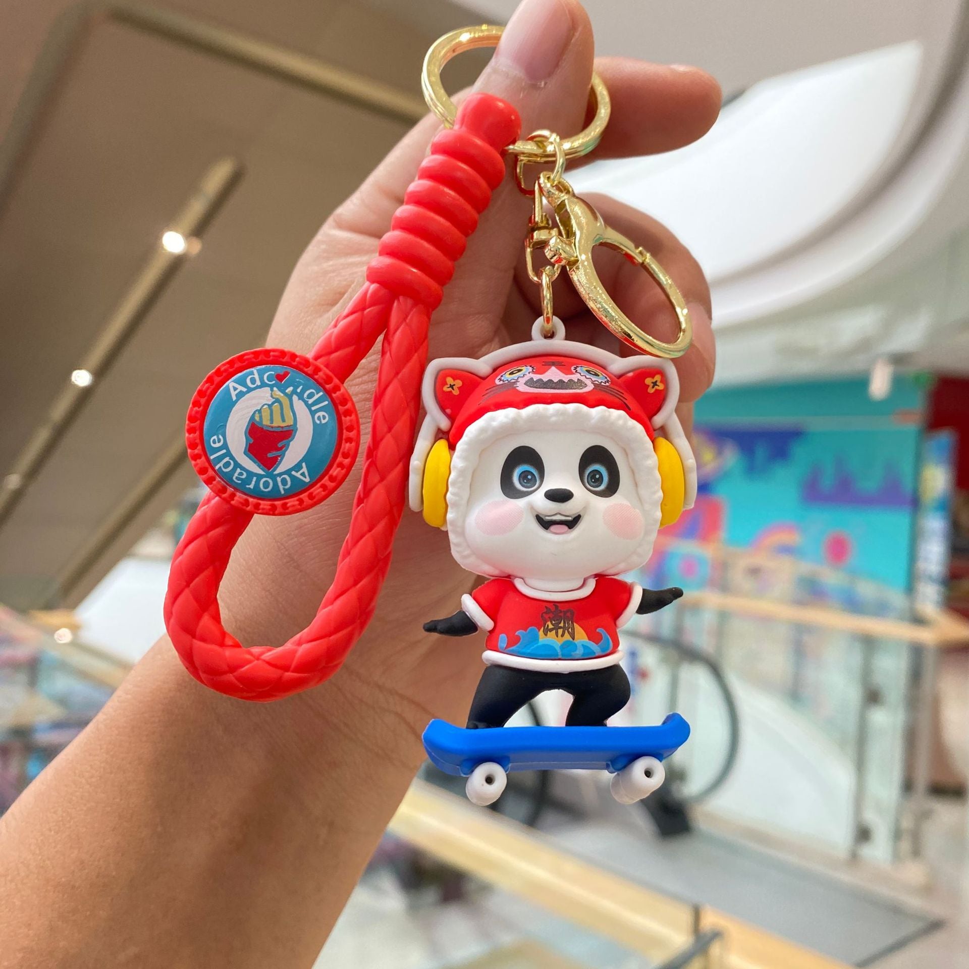 Wholesale face-changing panda keychain