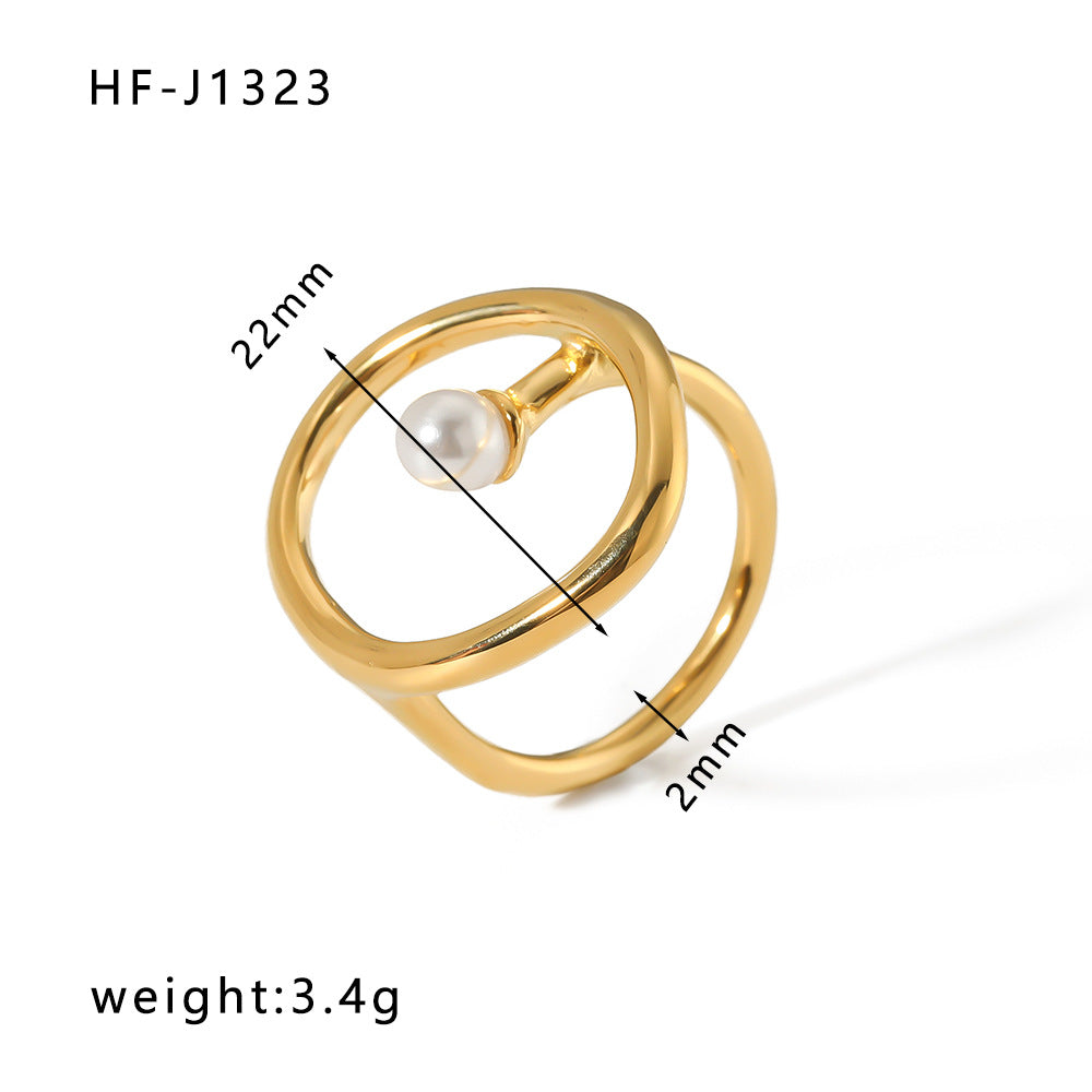 Wholesale Vintage Open Zircon Inlaid Stainless Steel Rings ACC-RS-XinY013