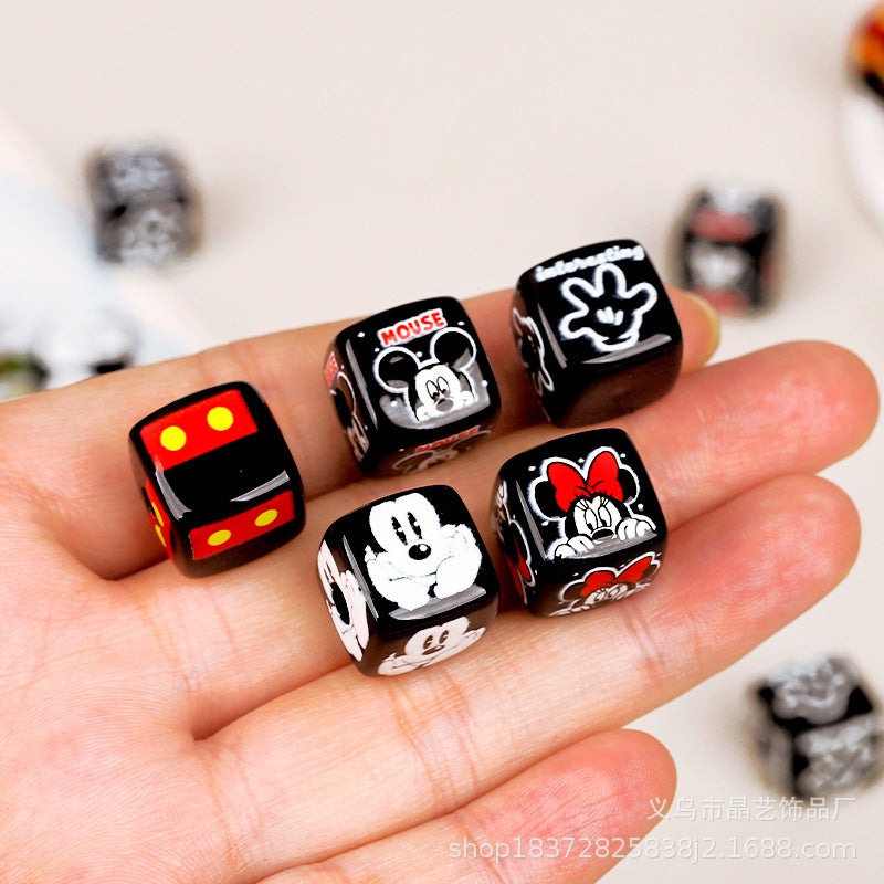 Wholesale random 10pcs  Cartoon Black  Focal Beads DIY Bead Accessories ACCVIP